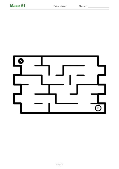Brick Maze Collection Set B2 sample page