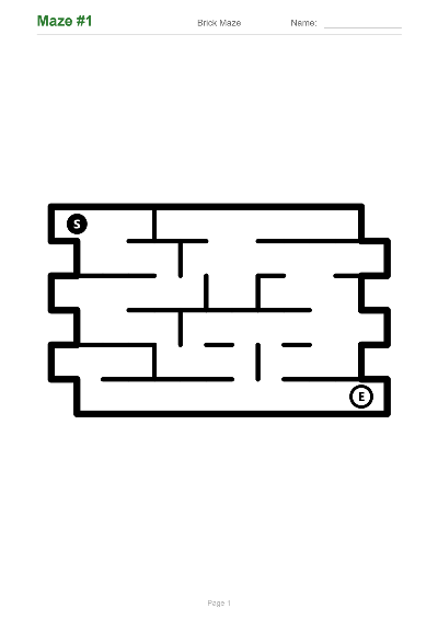 Brick Maze Collection Set B3 sample page