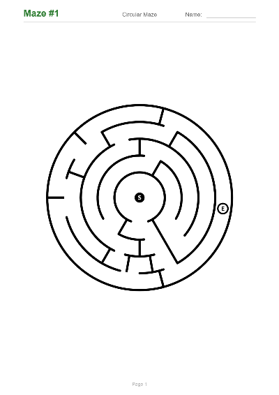 Circular Maze Collection Set C2 sample page