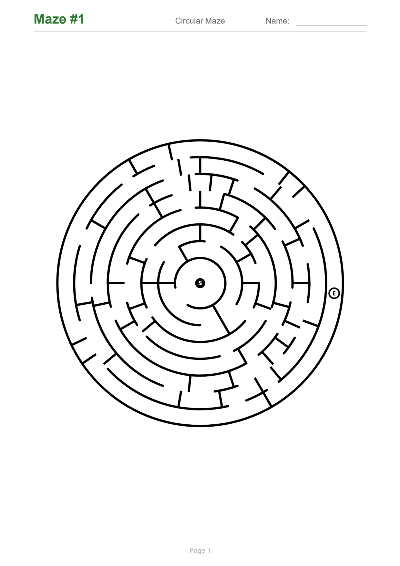 Circular Maze Collection Set C3 sample page