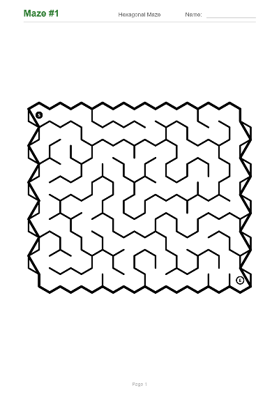 Hexagonal Maze Collection Set H2 sample page