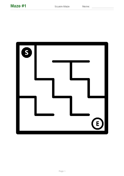 Square maze sample