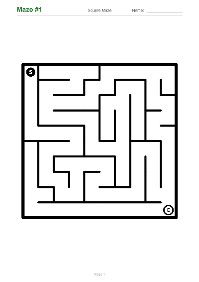 Square Maze Collection Set 2 sample page