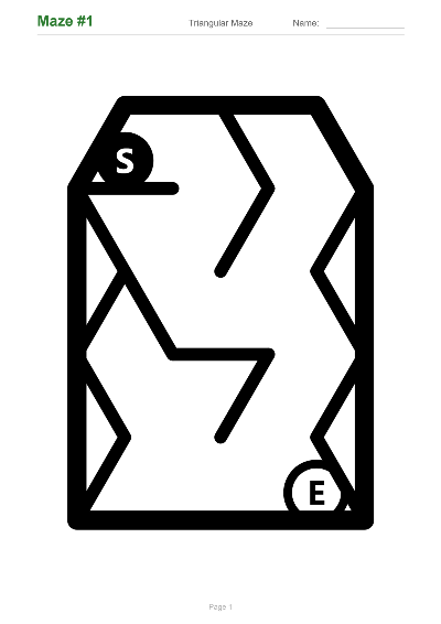 Triangular Maze Collection Set T1 sample page