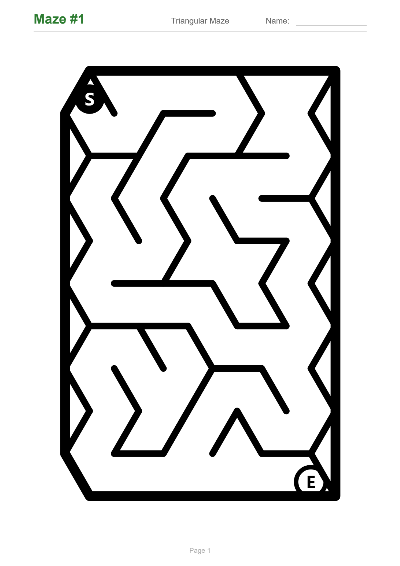 Triangular Maze Collection Set T2 sample page