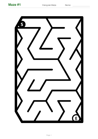 Triangular Maze Collection Set T3 sample page