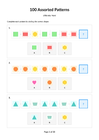 100 Assorted Hard Patterns Set 3 cover