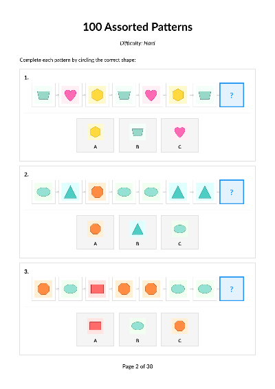 100 Hard Patterns workbook cover