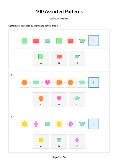 100 Assorted Medium Patterns Set 3 cover