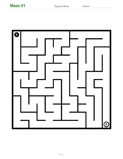 Maze Booklet Sample cover