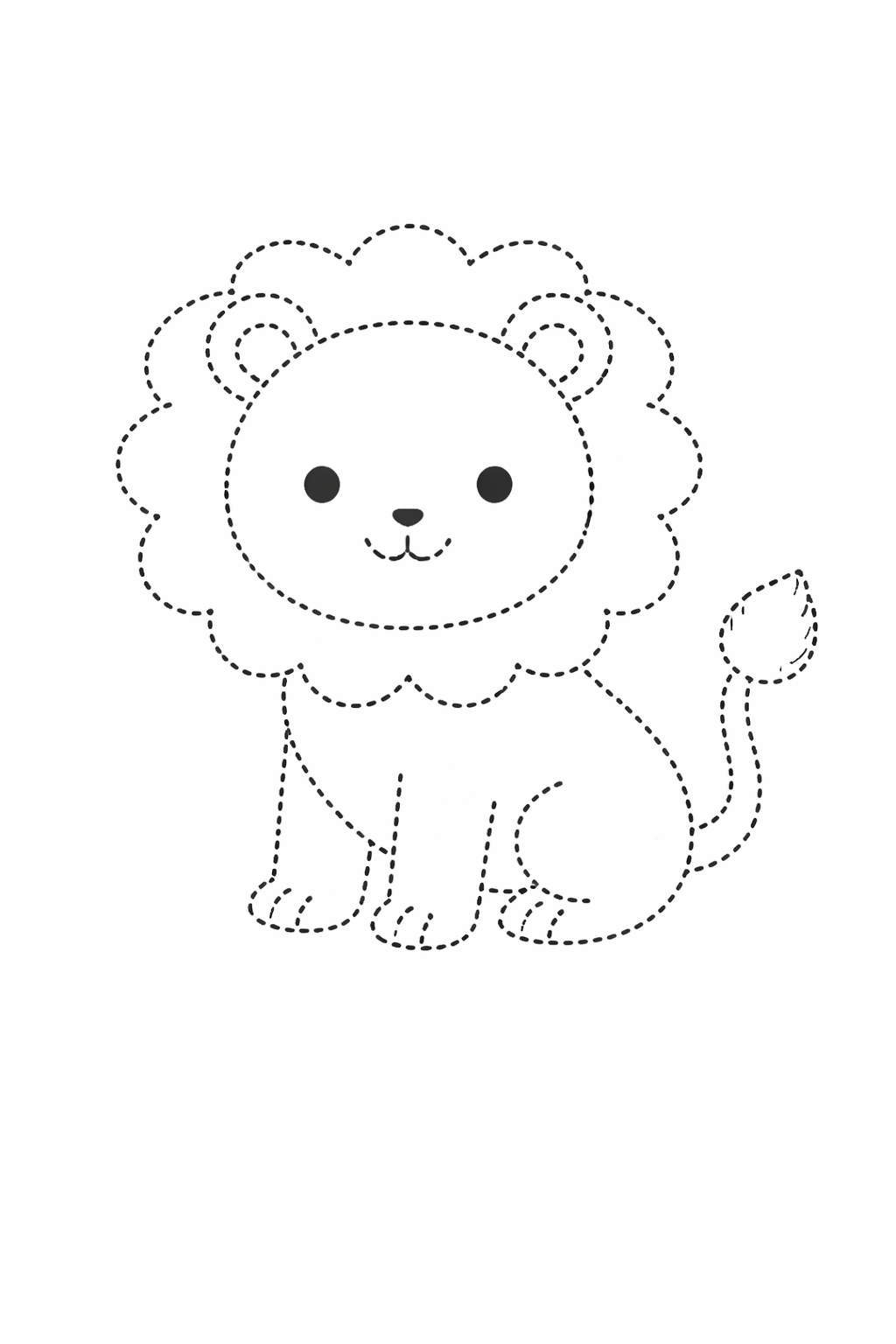 Dot tracing — Lion
