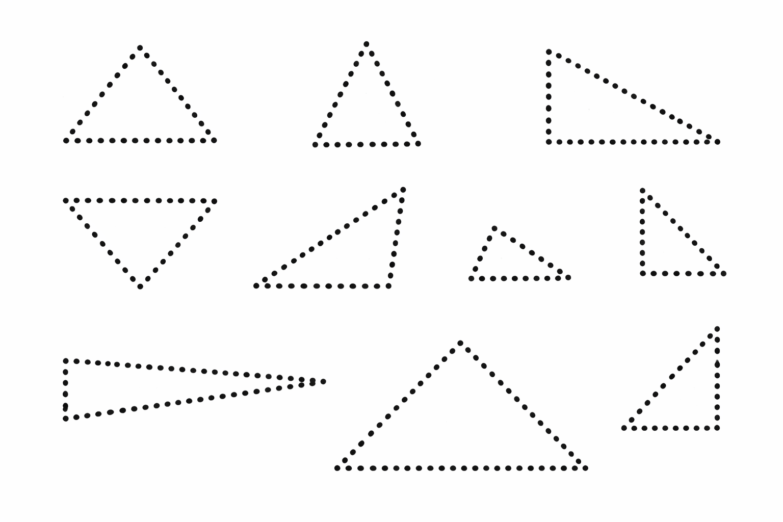 Dot tracing — Triangles