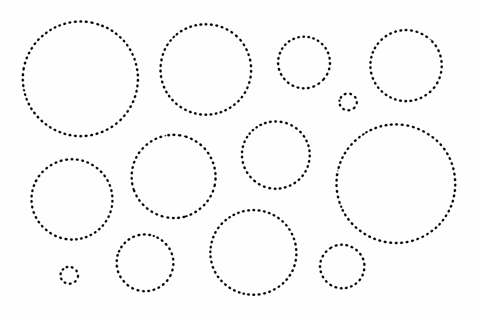 Dot tracing — Circles