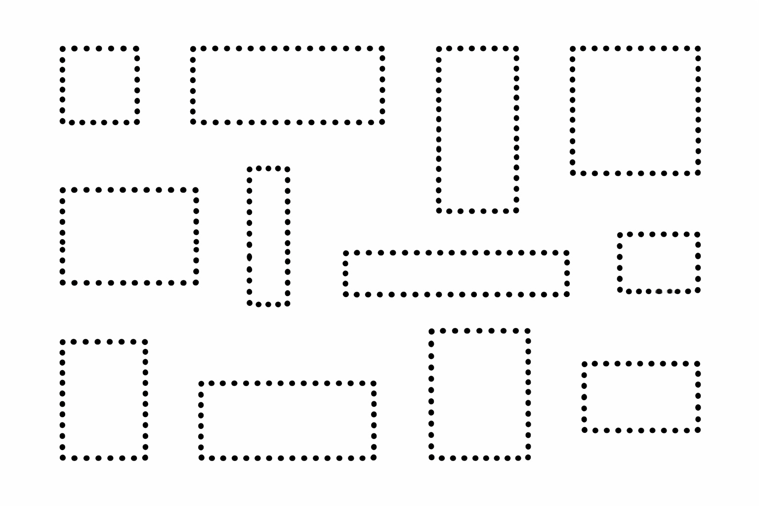 Dot tracing — Rectangles & Squares